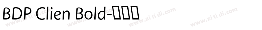 BDP Clien Bold字体转换
